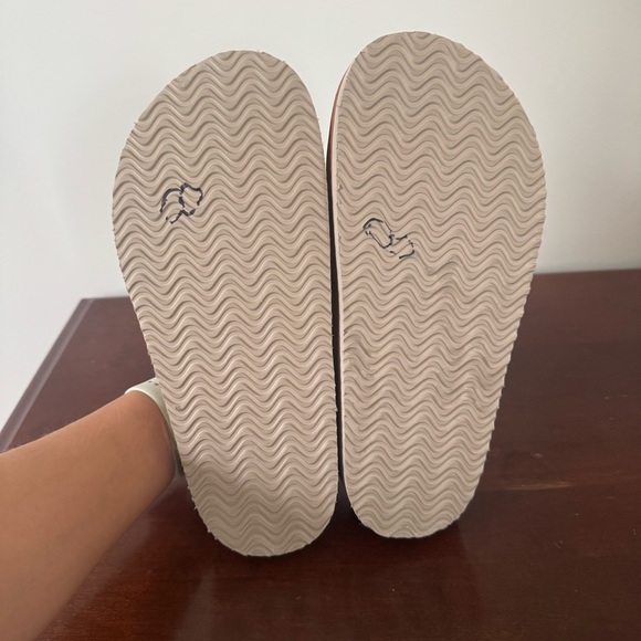 ZAC ZAC Posen Shannon coffee leather slide slip-on straps platform sandal 8M - Picture 6 of 7